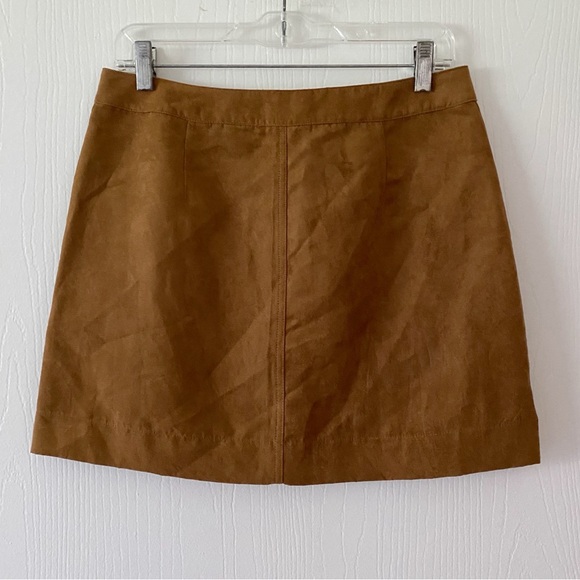 Brown Suede Mini Skirt - Picture 2 of 3